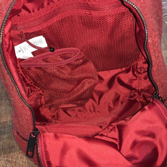 Lululemon City Adventurer Mini Sherpa Backpack Magma Burnt Orange 10L Fleece EUC main image 9